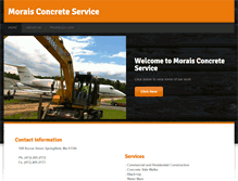 Tablet Screenshot of moraisconcrete.com